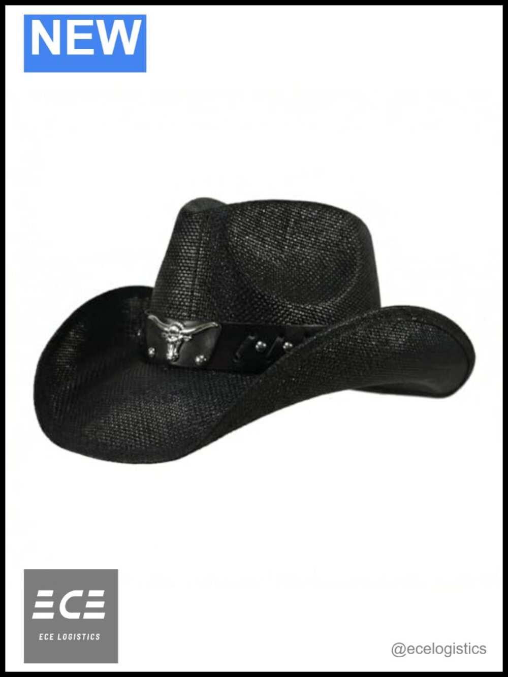 Woven Straw Cowboy Hat Unisex Western Wide Brim Sun Protection
